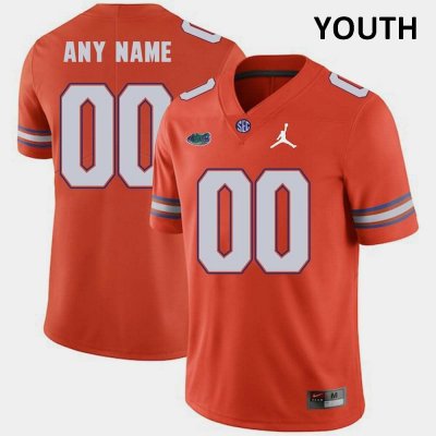 Youth Florida Gators #00 Customize NCAA Jordan Brand Orange 2018 Game Authentic Stitched College Football Jersey DRA6562YE